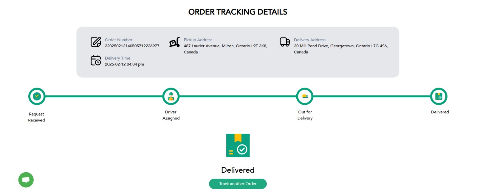 Order Tracking